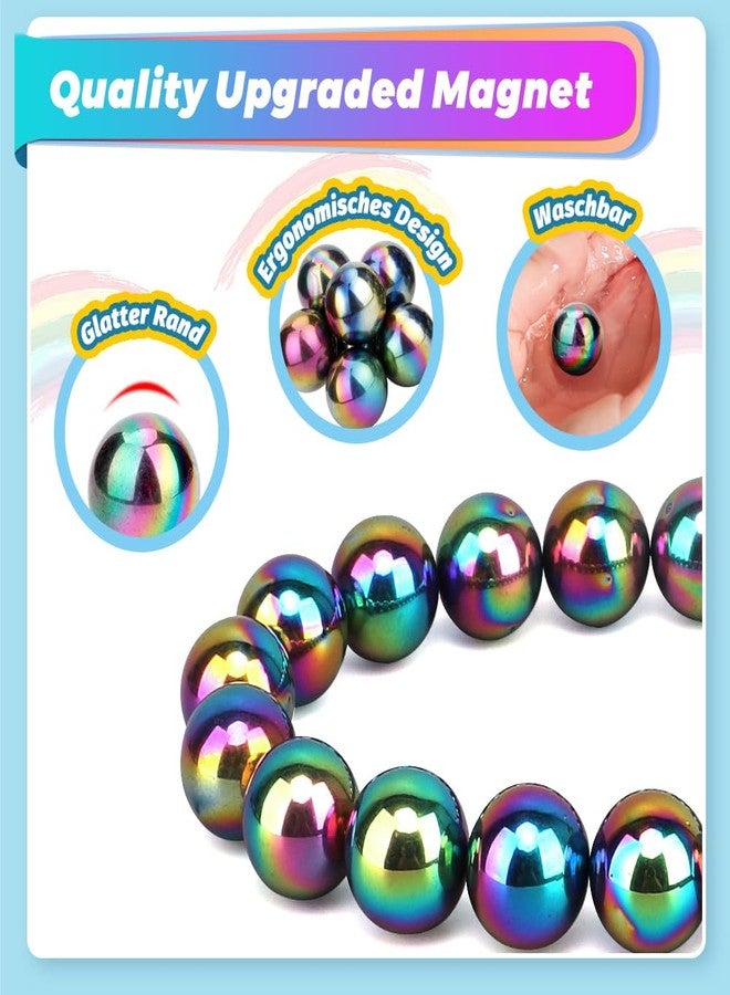 Dilabnba 22PCS Large Rainbow Hematite Magnetic Ball Fidget Toy for Adults, Men Women Magnet Stones Office Desk Toys for Gifts with Fiber Case, Rare Earth Magnets for Ferrite Putty, Age:15+ - Image 4
